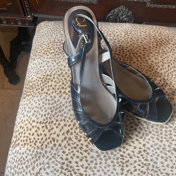 Cole Haan women shoes 11 black slingback wedge - 5 Day SALE! - Picture 2 of 6